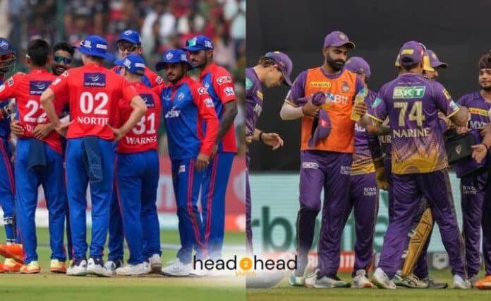 DC vs KKR Head To Head IPL Records & Stats (Total Matches, DC Wins, KKR Wins, Player Records)