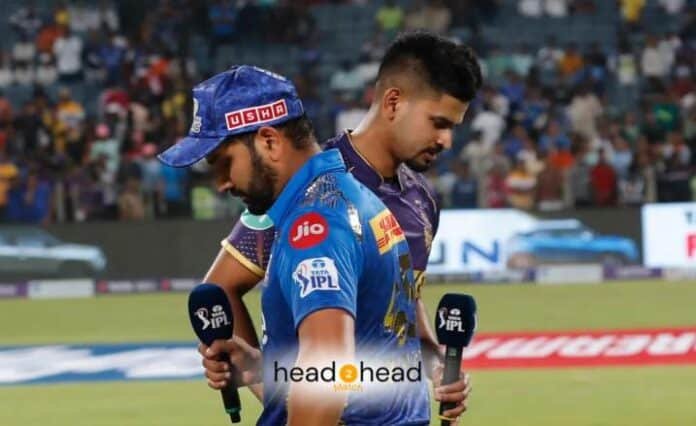 KKR vs MI Head To Head IPL Records & Stats (Total Matches, KKR Wins, MI Wins, Player Records)