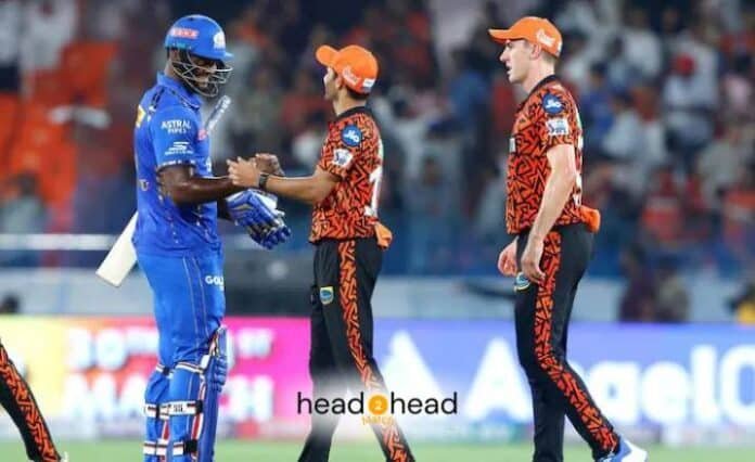 MI vs SRH Head To Head IPL Records & Stats (Total Matches, MI Wins, SRH Wins, Player Records)