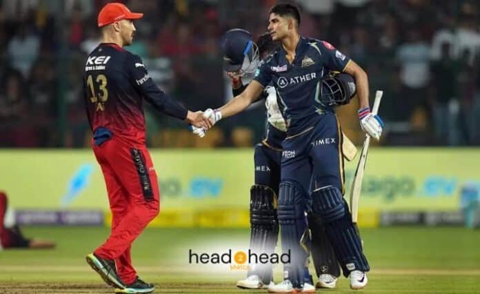 RCB vs GT Head To Head IPL Records & Stats (Total Matches, RCB Wins, GT Wins, Player Records)