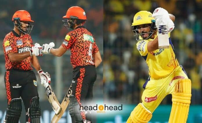 SRH vs CSK Head To Head IPL Records & Stats (Total Matches, SRH Wins, CSK Wins, Player Records)