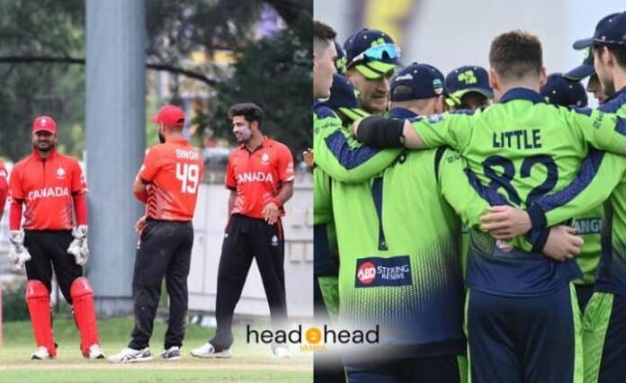 Canada vs Ireland Head To Head T20 Records & Stats (Total Matches, CAN Won, IRE Won)