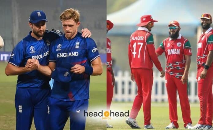 England vs Oman Head To Head T20 Records & Stats (Total Matches, ENG Won, Oman Won)