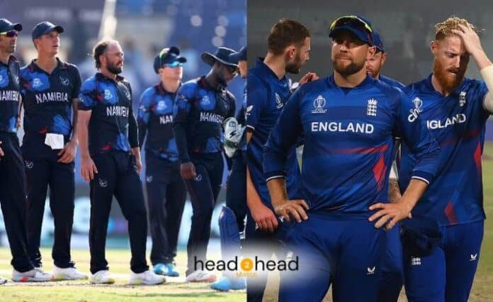 Namibia vs England Head To Head T20 Records & Stats (Total Matches, NAM Won, ENG Won)