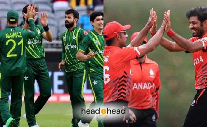 Pakistan vs Canada Head To Head T20 Records & Stats (Total Matches, PAK Won, CAN Won)